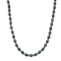 Natürlicher Olmek Jadeit Halskette ca. 50 cm 925 Silber Rhodiniert ca. 350,00 ct.