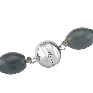 EXTREM SELTEN Natürlicher Olmek Jadeit Typ A Halskette ca. 50 cm 925 Silber Rhodiniert ca. 350.00 ct