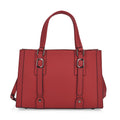 Crossbody Tasche aus 100% echtem Leder, 32x13x21 cm, Burgundrot
