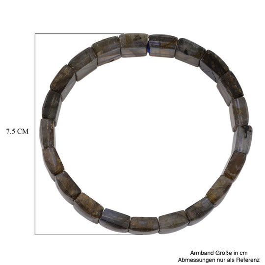 Labradorit Armband, flexibel (ca. 18-19 cm), ca. 180.00 ct