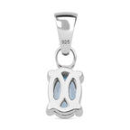 AA Blauer Zirkon Anhänger 925 Silber rhodiniert ca. 1,19 ct.