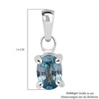 AA Blauer Zirkon Anhänger 925 Silber rhodiniert ca. 1,19 ct.
