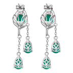 D joy Pfau Quarz Triplette Ohrringe 925 Silber rhodiniert ca. 7,88 ct.