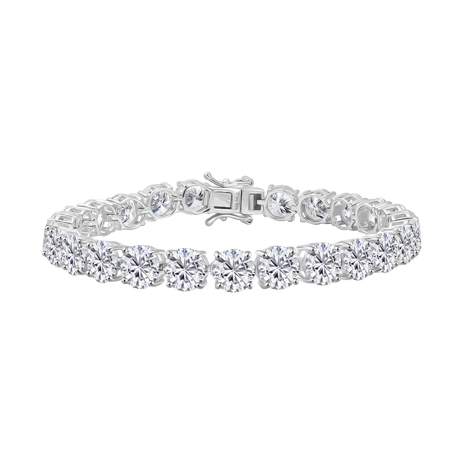 Moissanit Armband ca. 19 cm 925 Silber rhodiniert ca. 29.53 ct