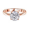 D’Joy Moissanit Ring, 925 Silber 750 Roségold Vermeil - 1,80 ct.