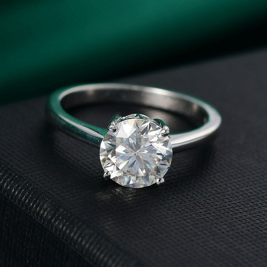 D’joy Moissanit Ring 925 Silber rhodiniert (Größe 21.00) ca. 1,80 ct