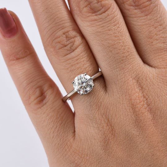 D’joy Moissanit Ring 925 Silber rhodiniert (Größe 21.00) ca. 1,80 ct