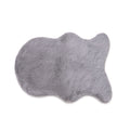 LIVMORE 2200gsm Kunstfell-Teppich mit Schaumstoffbasis, Fischform, 60x90cm, Silbergrau