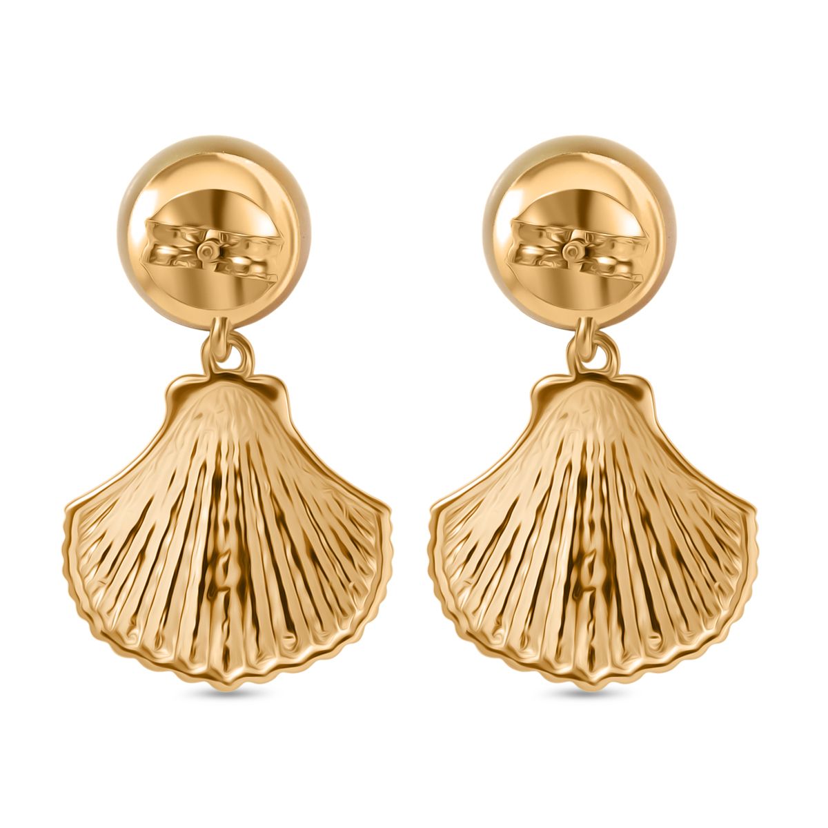 D'Joy AA goldene Südseeperle Ohrringe, 925 Silber mit 750 Gelbgold Vermeil