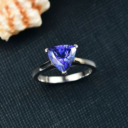 AAAA Tansanit Ring 950 Platin (Größe 19.00) ca. 2,28 ct