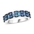LUXURIANT DIAMOND - Lab Grown Blauer Diamant SI-GH SGL zertifiziert Ring 925 Silber platiniert (Größe 17.00) ca. 1.00 ct