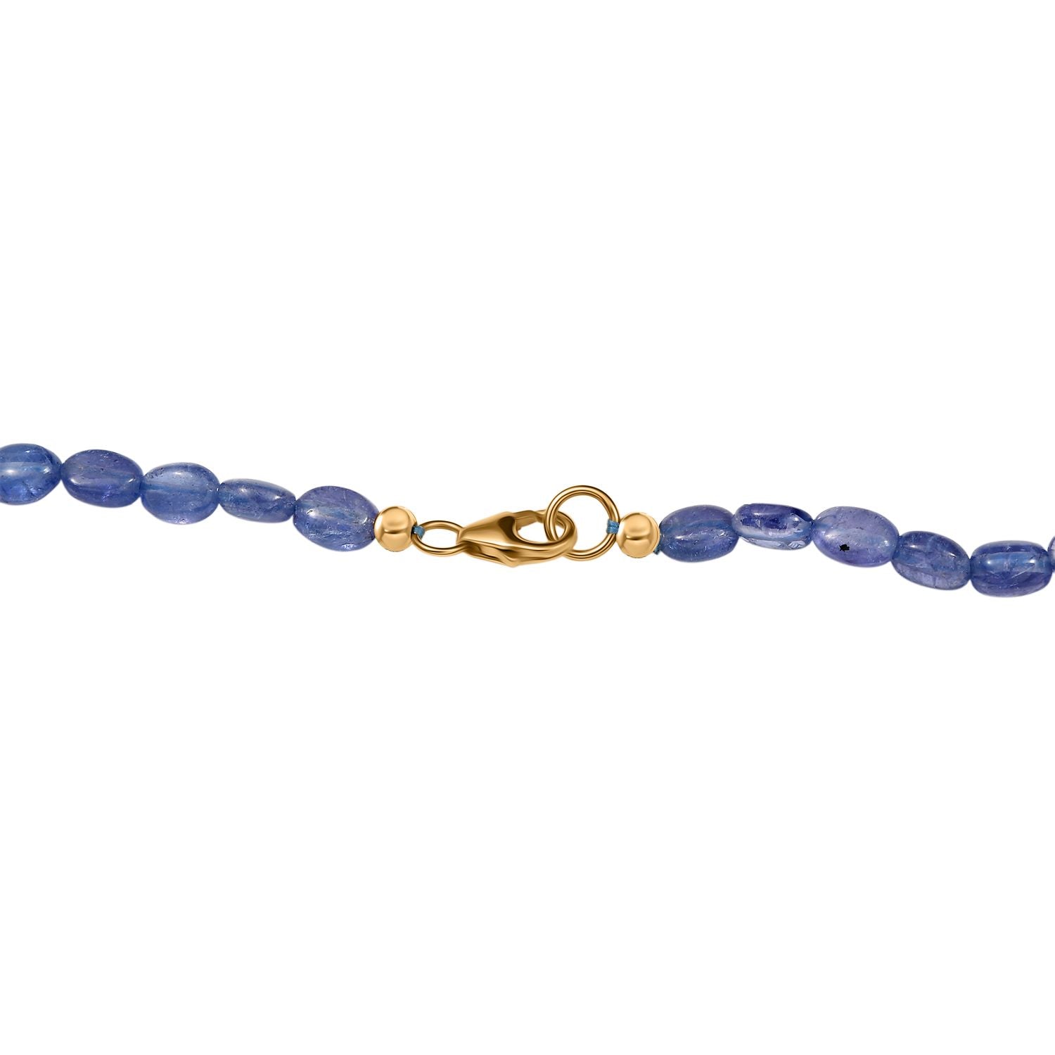 AAA Tansanit Halskette ca. 45 cm 585 Gold ca. 78,00 ct.