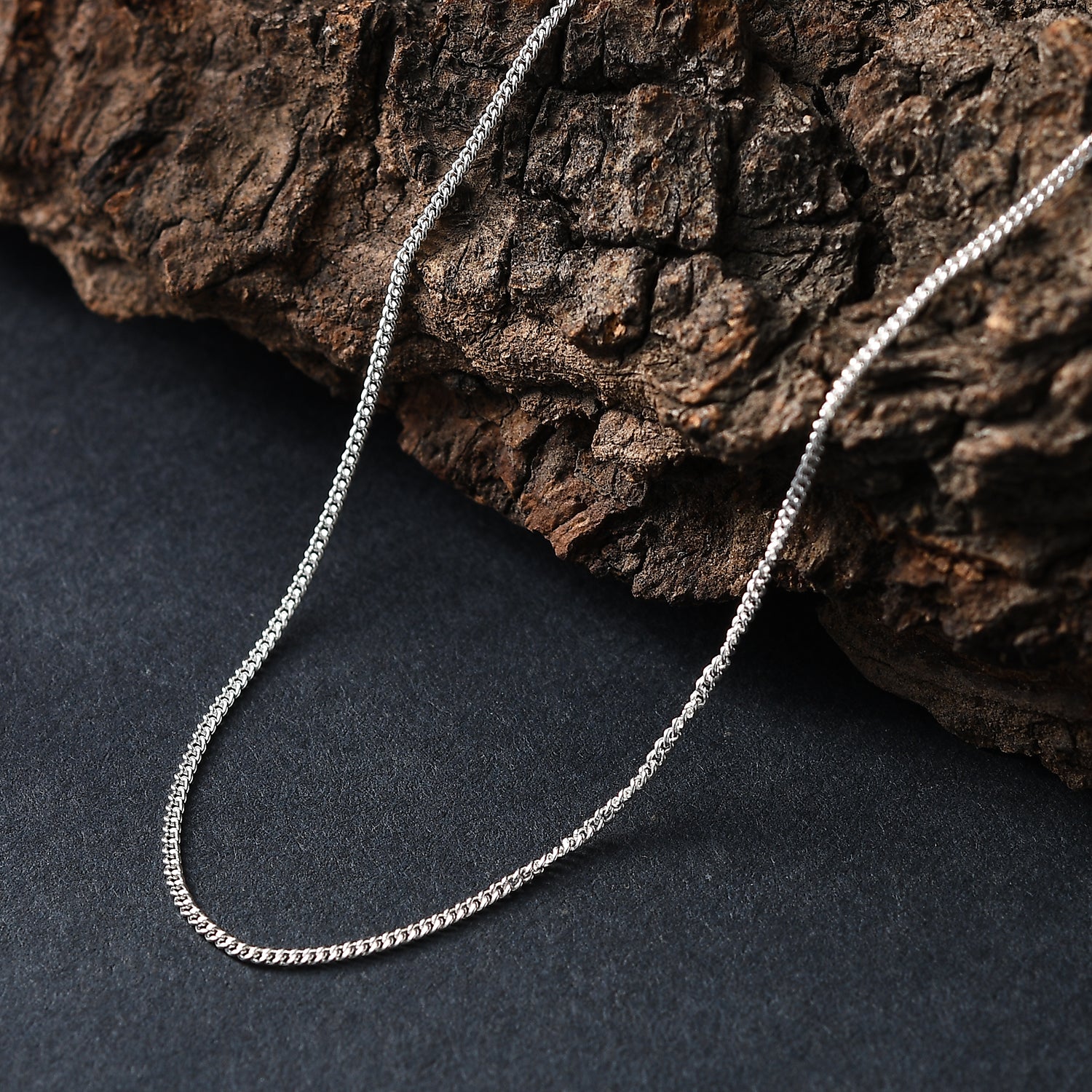 925 Silber Curb Halskette ca. 50 cm ca. 2,15g