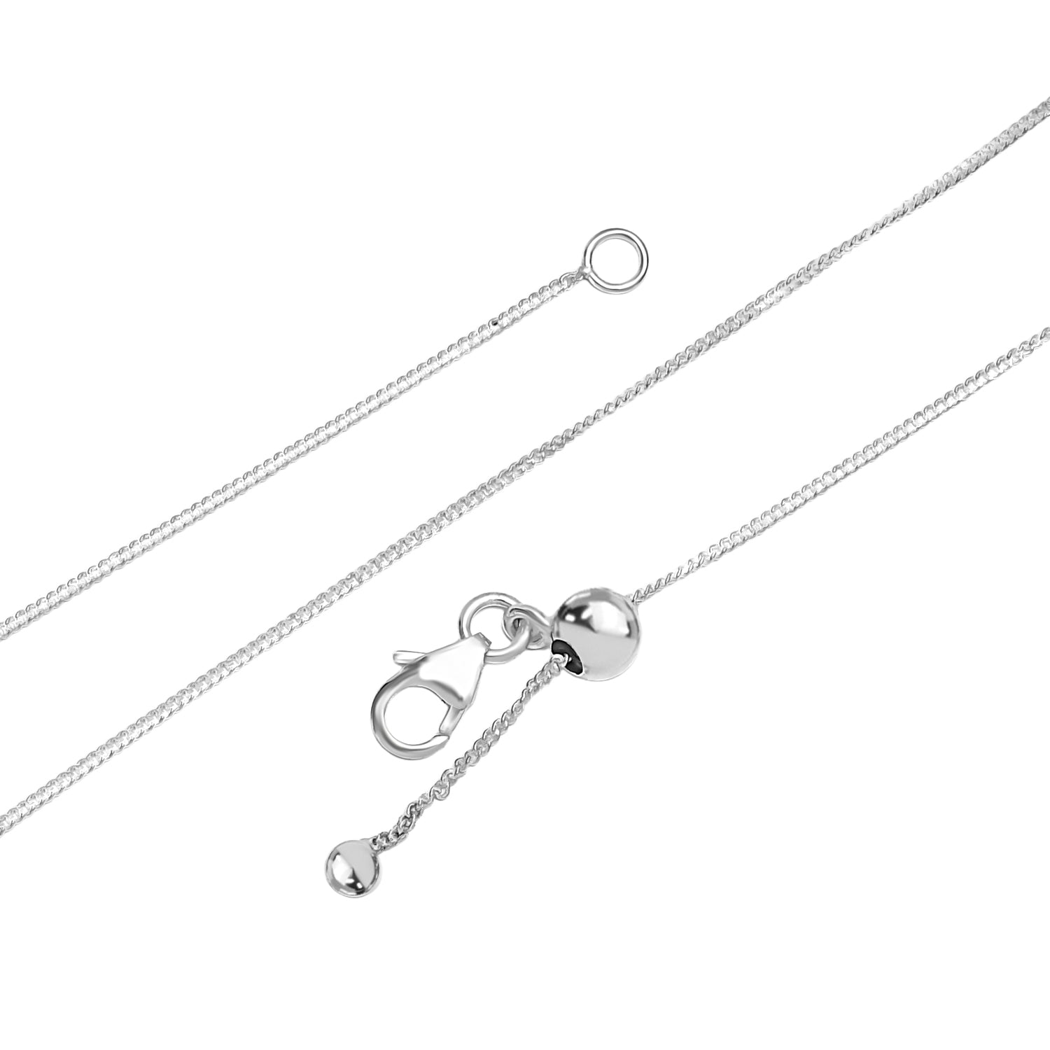 925 Silber Curb Halskette ca. 50 cm ca. 2,15g