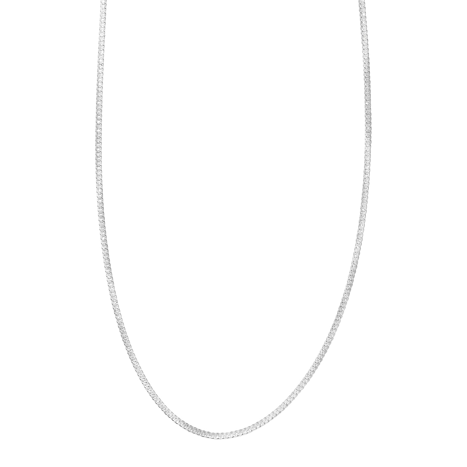 925 Silber Curb Halskette ca. 50 cm ca. 2,15g
