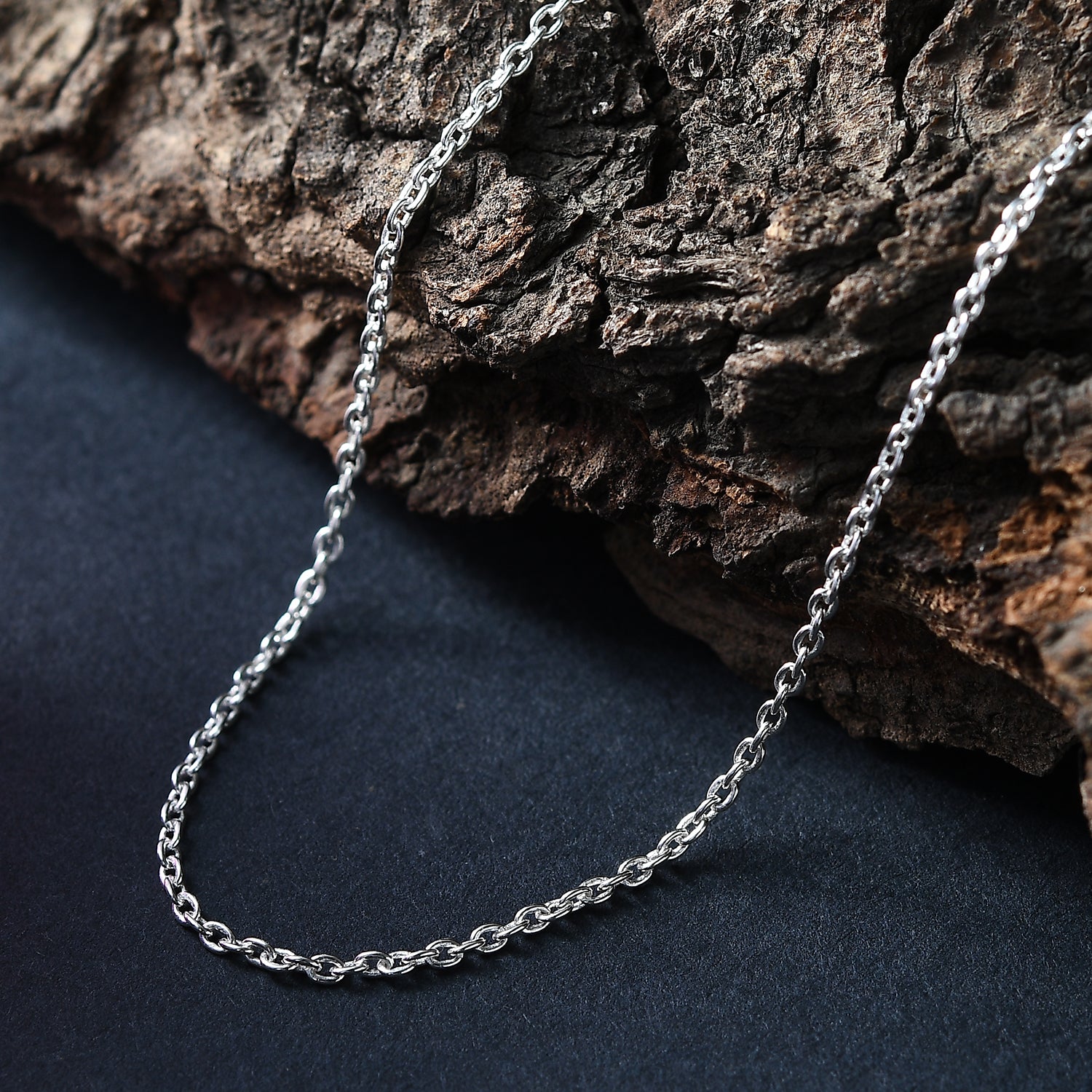 925 Silber Cable Chain Halskette ca. 50 cm ca. 2,15g