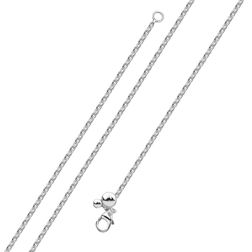 925 Silber Cable Chain Halskette ca. 50 cm ca. 2,15g