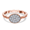 LUXURIANT SI-GH Labor Diamant Ring, 925 Silber 750 Roségold Vermeil - 0,35 ct.