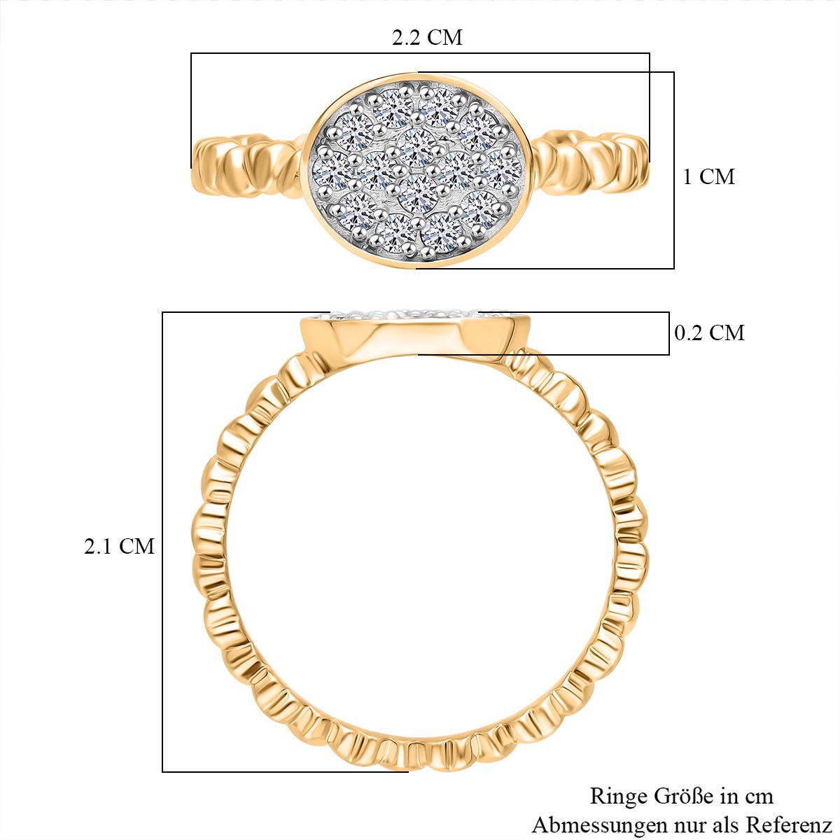750 Gelbgold Vermeil