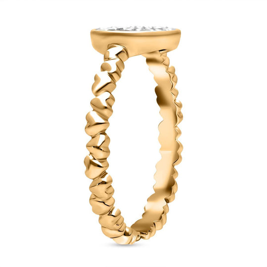 LUXURIANT DIAMOND - Lab Grown Diamant SI-GH Ring 925 Silber 750 Roségold Vermeil (Größe 19.00) ca. 0.35 ct
