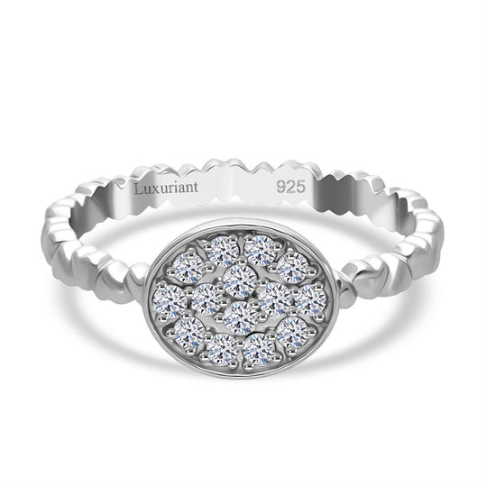 LUXURIANT DIAMOND - Lab Grown Diamant SI-GH Ring 925 Silber 750 Roségold Vermeil (Größe 19.00) ca. 0.35 ct