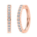 LUXURIANT 0,50 ct. SI Labor Diamant Ohrringe, 925 Silber 750 Roségold Vermeil