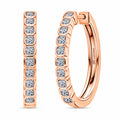 LUXURIANT 0,50 ct. SI-GH Labor Diamant Ohrringe, 925 Silber 750 Roségold Vermeil