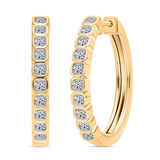 LUXURIANT DIAMOND - Lab Grown Diamant SI-GH SGL zertifiziert Ohrringe 925 Silber rhodiniert ca. 0.50 ct