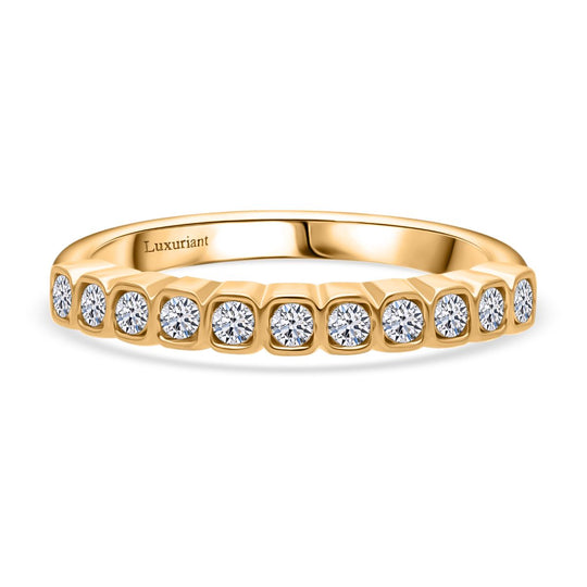 LUXURIANT DIAMOND - Lab Grown Diamant SI-GH Ring 925 Silber 750 Roségold Vermeil (Größe 20.00) ca. 0.25 ct