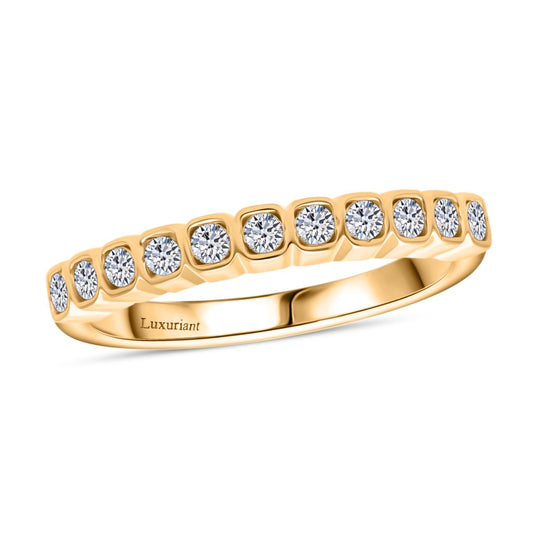 LUXURIANT DIAMOND - Lab Grown Diamant SI-GH Ring 925 Silber 750 Roségold Vermeil (Größe 20.00) ca. 0.25 ct