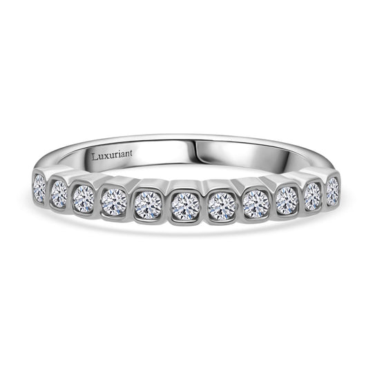 LUXURIANT DIAMOND - Lab Grown Diamant SI-GH Ring 925 Silber 750 Roségold Vermeil (Größe 20.00) ca. 0.25 ct
