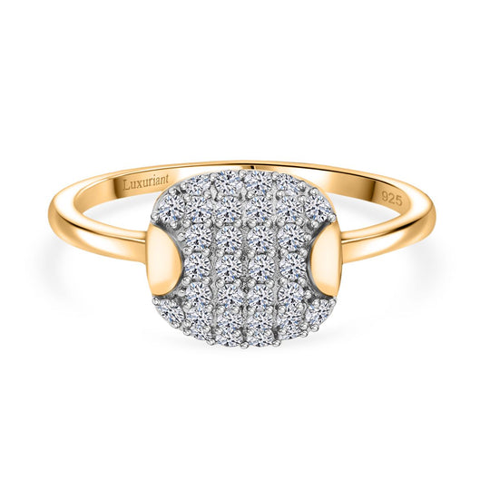 LUXURIANT DIAMOND - Lab Grown Diamant SI-GH SGL zertifiziert Ring 925 Silber 750 Roségold Vermeil (Größe 19.00) ca. 0.50 ct