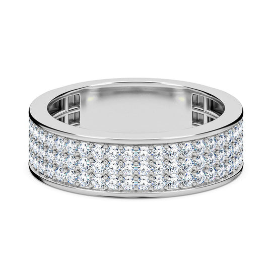 LUXURIANT DIAMOND - Lab Grown Diamant SI-GH SGL zertifiziert Ring, 925 Silber rhodiniert (Größe 20.00) ca. 1.00 ct