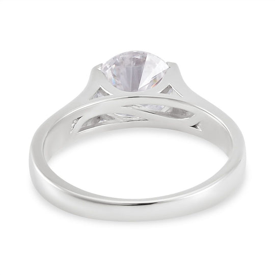 Moissanit Ring 925 Silber rhodiniert (Größe 19.00)  ca. 1.75 ct