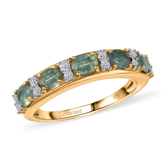Luxuriant - AAA Alexandrit, Lab Grown Diamant Ring 375 Gold (Größe 18.00) ca. 1.16 ct