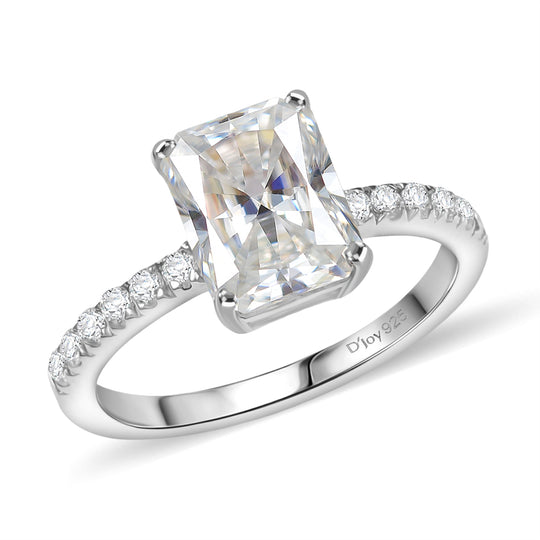 D joy Moissanit Ring 925 Silber rhodiniert (Größe 20.00) ca. 2.67 ct