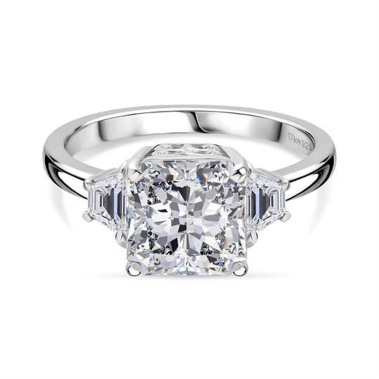 D joy Moissanit Ring 925 Silber rhodiniert (Größe 18.00) ca. 2.95 ct