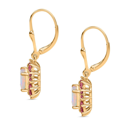 Opal Radiance - D joy Natürlicher, äthiopischer Welo Opal Starlit Ohrringe 925 Silber 750 Gelbgold Vermeil ca. 1.34 ct