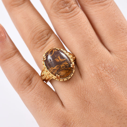 EVER TRUE - Skript Stein Ring Messing (Größe 18.00) ca. 11.35 ct