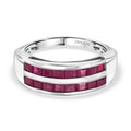 AA Burmesischer Rubin Ring 925 Silber rhodiniert (Größe 18.00) ca. 2,03 ct