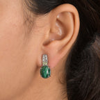 Malachit, Peridot Ohrringe 316L Edelstahl ca. 10.56 ct