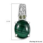 Malachit, Peridot Ohrringe 316L Edelstahl ca. 10.56 ct