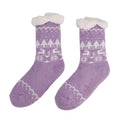 SHERPA Kuschelsocken mit Herzchen-Design und rutschfester Sohle, Einheitsgröße, Flieder