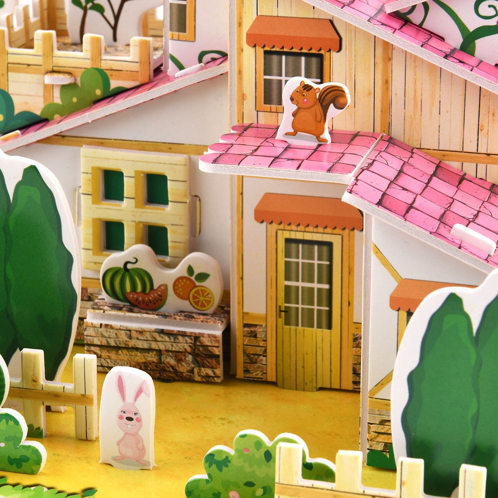 DIY 3D Set Haus zum Basteln und Dekorieren, 18x17x15 cm