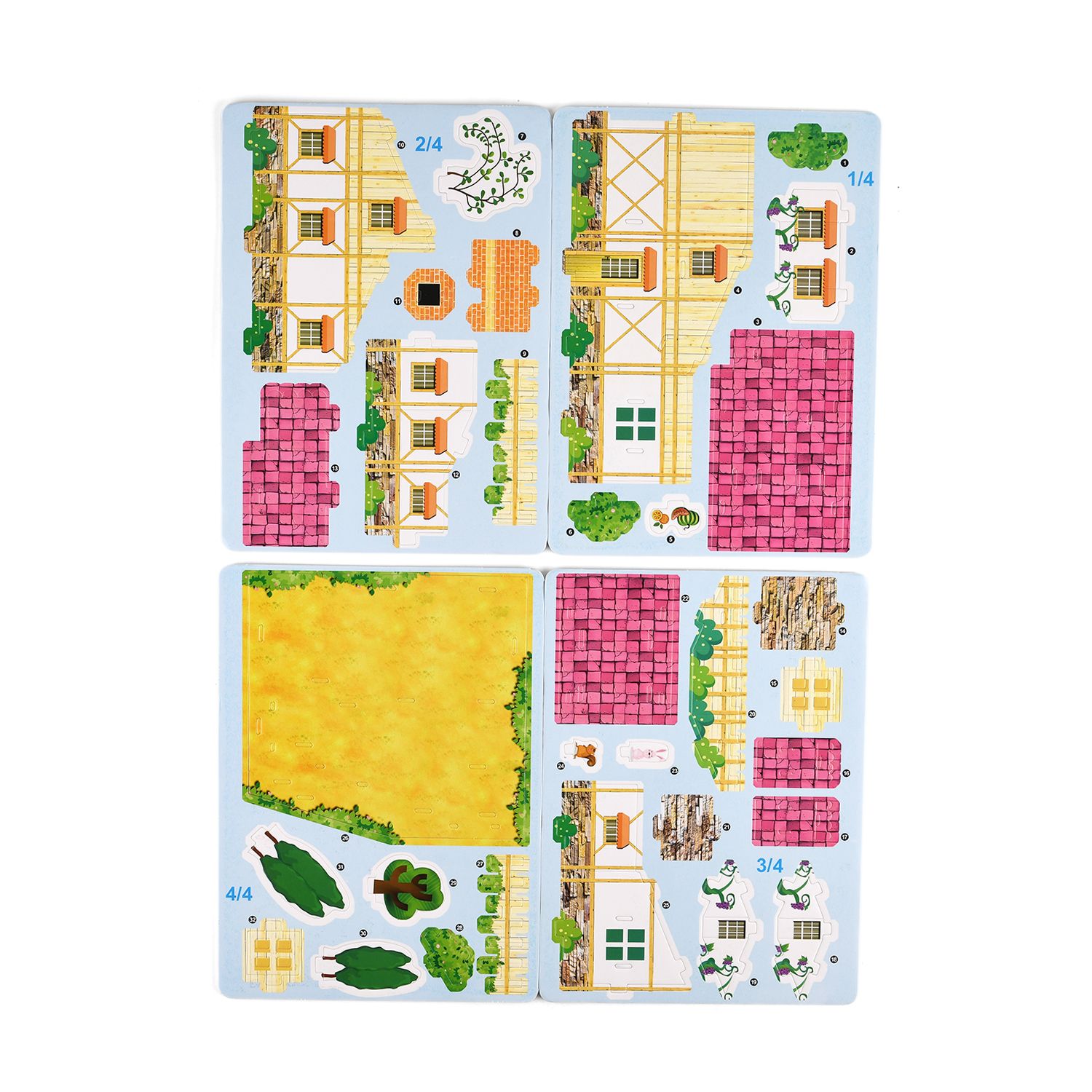 DIY 3D Set Haus zum Basteln und Dekorieren, 18x17x15 cm