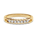 LUXURIANT DIAMOND - Lab Grown Diamant SI-GH Ring 925 Silber Gelbgold Vermeil (Größe 18.00) ca. 0.33 ct