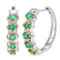 D’Joy zweifarbige Socoto Smaragd Creolen - 1,14 ct.