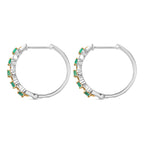 D joy Socoto Smaragd Ohrringe 925 Silber platiniert und vergoldet ca. 1.14 ct