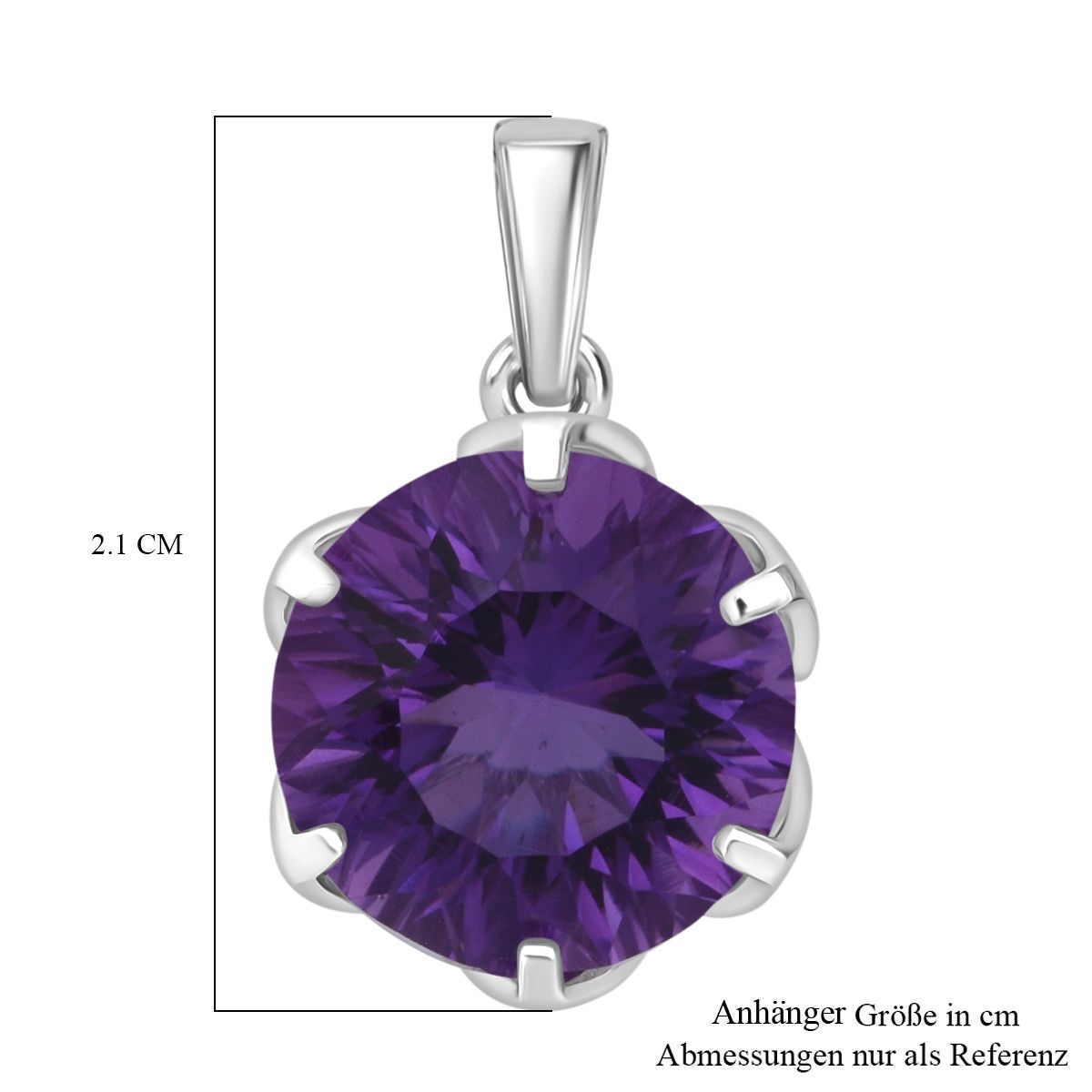 ShopLC Exklusiv: Millennial-Schliff, Afrikanischer Amethyst Anhänger 925 Silber rhodiniert ca. 6,30 ct.