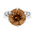 ShopLC Exklusiv: Millennial-Schliff, Citrin Ring 925 Silber rhodiniert (Größe 18.00) ca. 6.30 ct